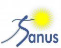 Logo: "SANUS" GABINET REHABILITACYJNY mgr Wojciech Pawliszak